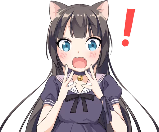 ❗ Стикер «Tsundere Cat Girl Miyako» для Telegram