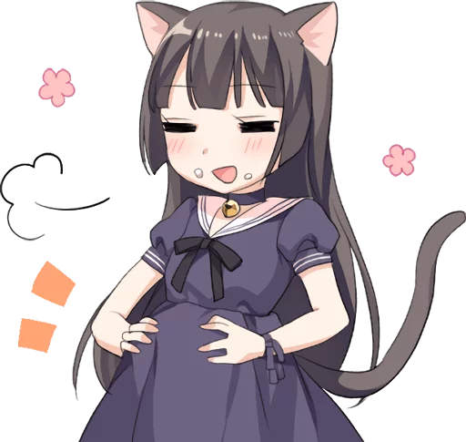 😌 Стикер «Tsundere Cat Girl Miyako» для Telegram