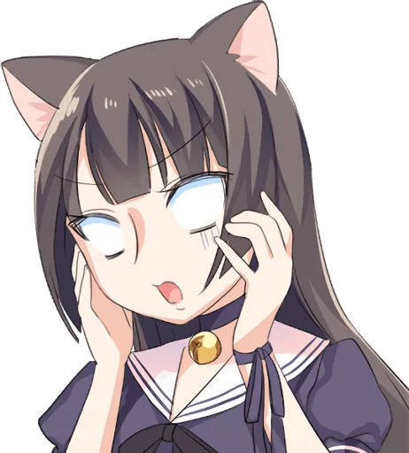 🙀 Стикер «Tsundere Cat Girl Miyako» для Telegram