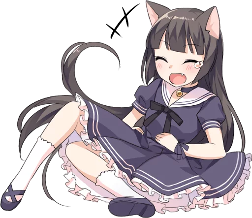 😹 Стикер «Tsundere Cat Girl Miyako» для Telegram