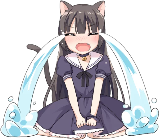 😭 Стикер «Tsundere Cat Girl Miyako» для Telegram