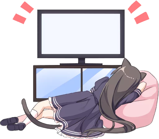 📺 Стикер «Tsundere Cat Girl Miyako» для Telegram