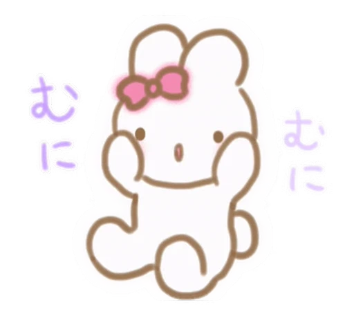 🎀 Стикер «зайка пинки» для Telegram