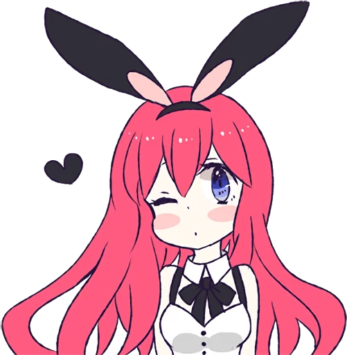 😘 Стикер «A Cute Little Rabbit Girl» для Telegram