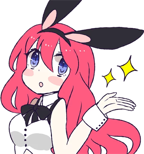 🙄 Стикер «A Cute Little Rabbit Girl» для Telegram