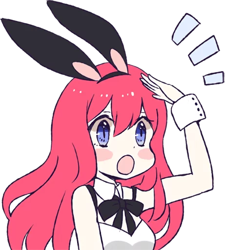 ✋ Стикер «A Cute Little Rabbit Girl» для Telegram