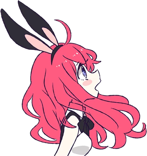 😮 Стикер «A Cute Little Rabbit Girl» для Telegram