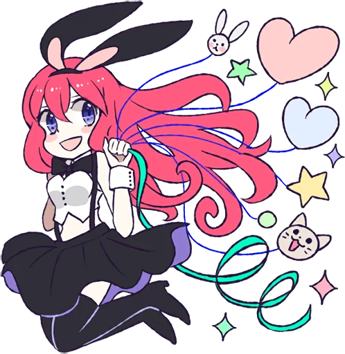 😀 Стикер «A Cute Little Rabbit Girl» для Telegram