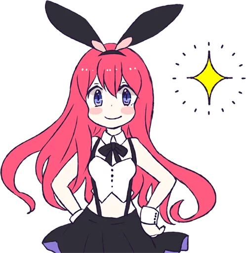 ☺️ Стикер «A Cute Little Rabbit Girl» для Telegram