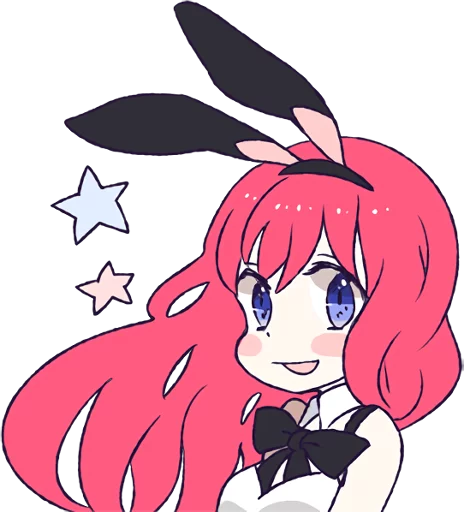 ☺️ Стикер «A Cute Little Rabbit Girl» для Telegram