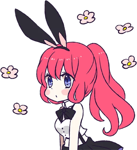 😶 Стикер «A Cute Little Rabbit Girl» для Telegram