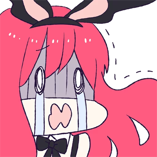 😭 Стикер «A Cute Little Rabbit Girl» для Telegram