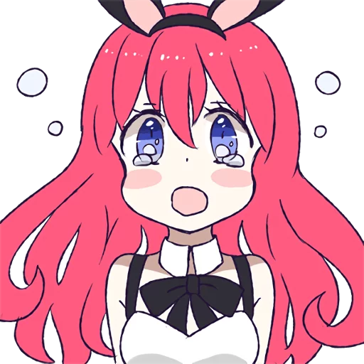 😢 Стикер «A Cute Little Rabbit Girl» для Telegram