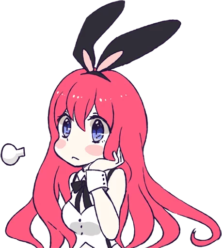 🙁 Стикер «A Cute Little Rabbit Girl» для Telegram