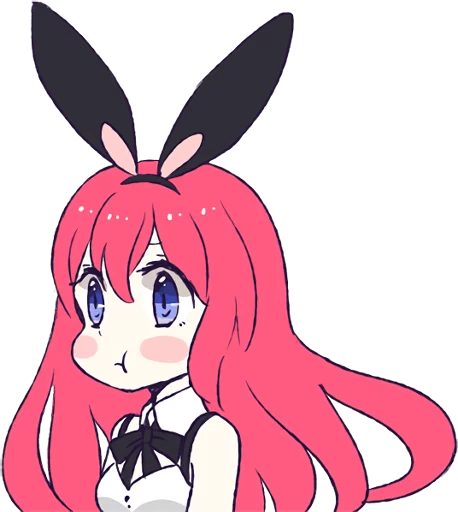😒 Стикер «A Cute Little Rabbit Girl» для Telegram