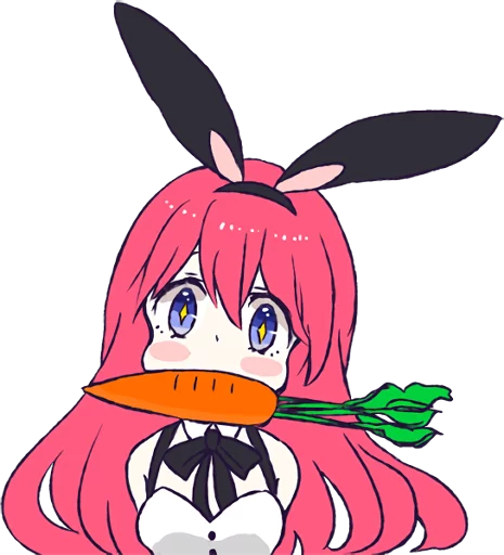 🥕 Стикер «A Cute Little Rabbit Girl» для Telegram