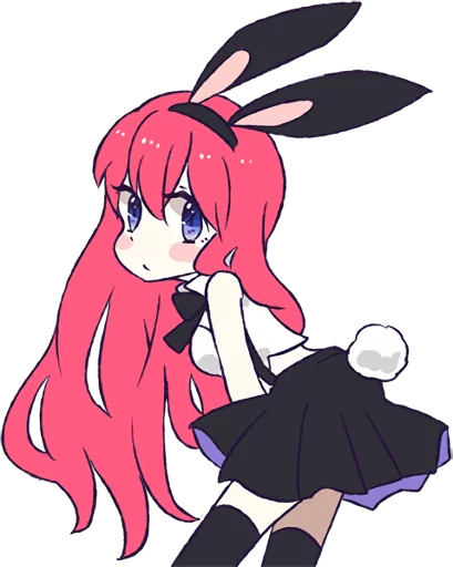 🙂 Стикер «A Cute Little Rabbit Girl» для Telegram