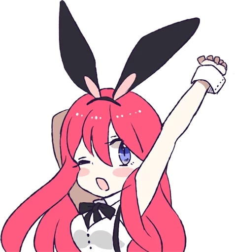 🖐️ Стикер «A Cute Little Rabbit Girl» для Telegram