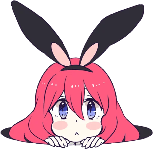 👀 Стикер «A Cute Little Rabbit Girl» для Telegram