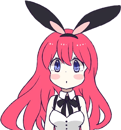😶 Стикер «A Cute Little Rabbit Girl» для Telegram