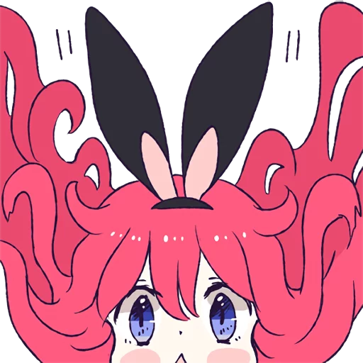 👿 Стикер «A Cute Little Rabbit Girl» для Telegram