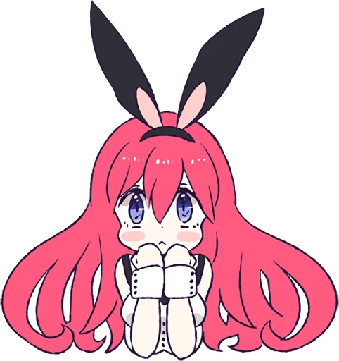👀 Стикер «A Cute Little Rabbit Girl» для Telegram