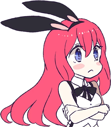 😒 Стикер «A Cute Little Rabbit Girl» для Telegram
