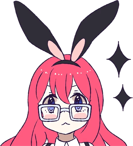 😎 Стикер «A Cute Little Rabbit Girl» для Telegram