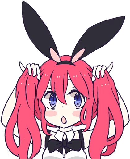😳 Стикер «A Cute Little Rabbit Girl» для Telegram