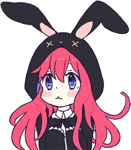 😶 Стикер «A Cute Little Rabbit Girl» для Telegram