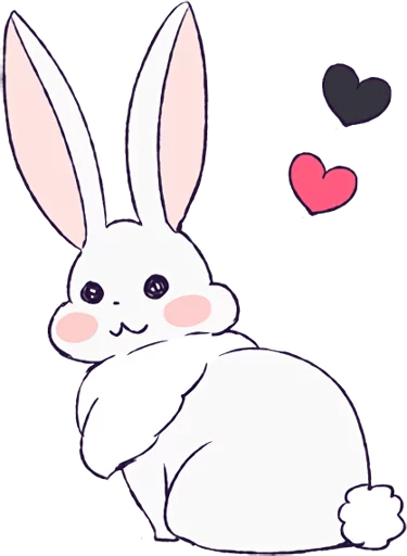 🐰 Стикер «A Cute Little Rabbit Girl» для Telegram