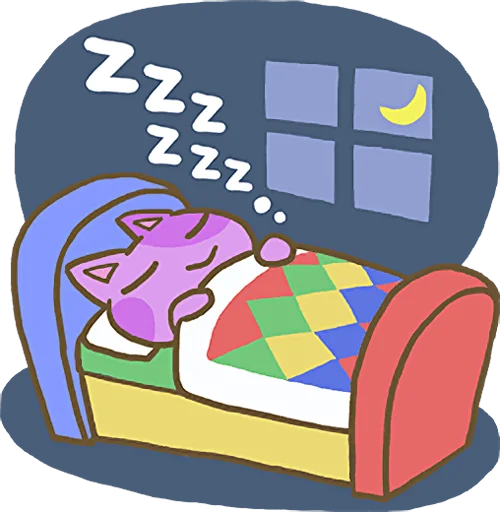 😴 Стикер «Animal Crossing 15th Anniversary Sticker» для Telegram