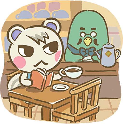 ☕ Стикер «Animal Crossing 15th Anniversary Sticker» для Telegram
