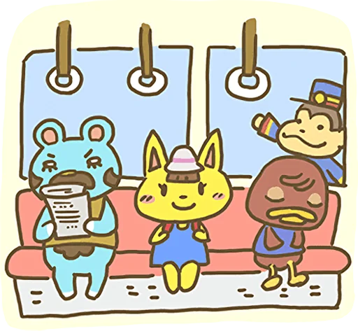 🚎 Стикер «Animal Crossing 15th Anniversary Sticker» для Telegram