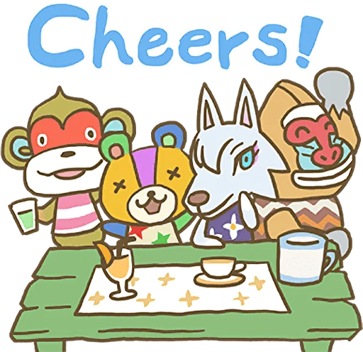 🍻 Стикер «Animal Crossing 15th Anniversary Sticker» для Telegram