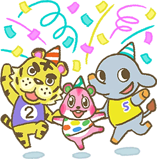 🎉 Стикер «Animal Crossing 15th Anniversary Sticker» для Telegram
