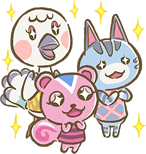 🤩 Стикер «Animal Crossing 15th Anniversary Sticker» для Telegram