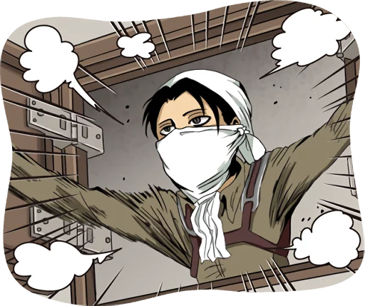 😷 Стикер «Attack on Titan» для Telegram