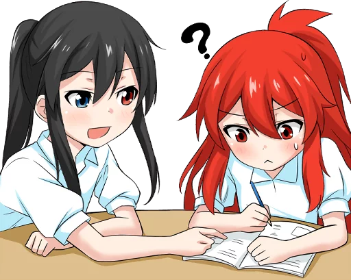 📖 Стикер «Bellezza Felutia in school uniform» для Telegram