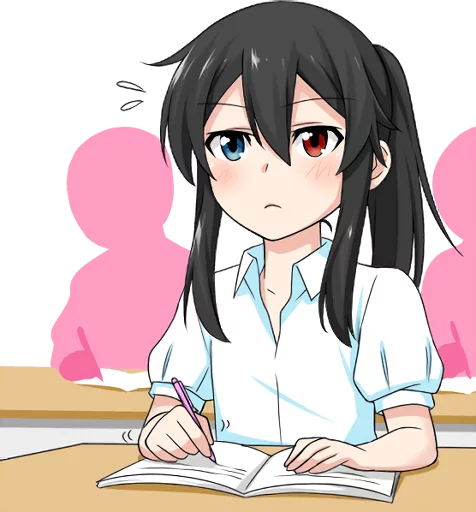📖 Стикер «Bellezza Felutia in school uniform» для Telegram