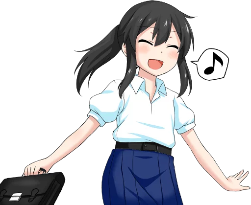 🎵 Стикер «Bellezza Felutia in school uniform» для Telegram