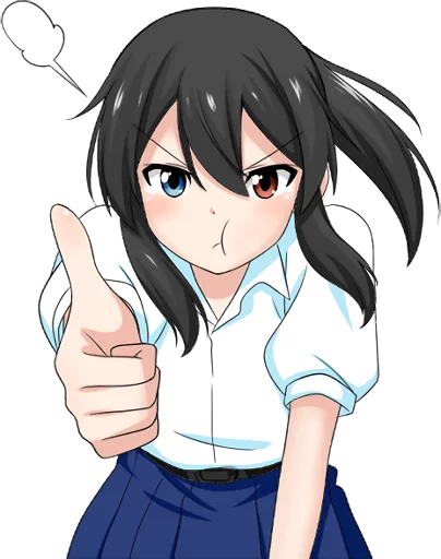 👍 Стикер «Bellezza Felutia in school uniform» для Telegram