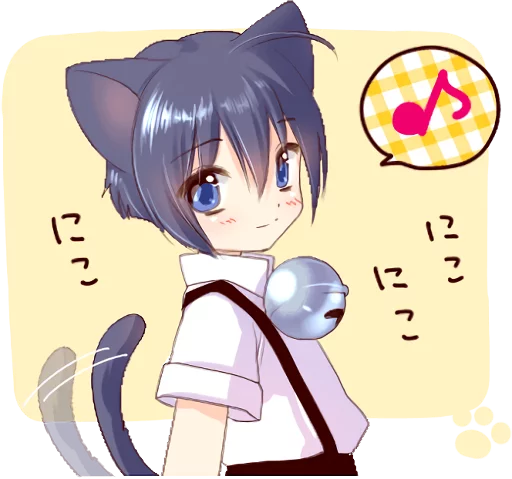 Стикерпак Boy of a black cat для Telegram
