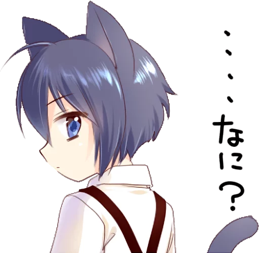😒 Стикер «Boy of a black cat» для Telegram