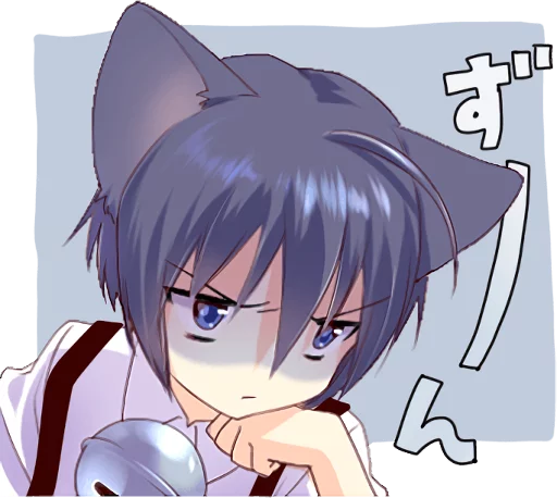 😠 Стикер «Boy of a black cat» для Telegram