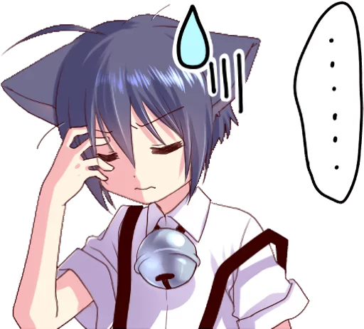 😓 Стикер «Boy of a black cat» для Telegram