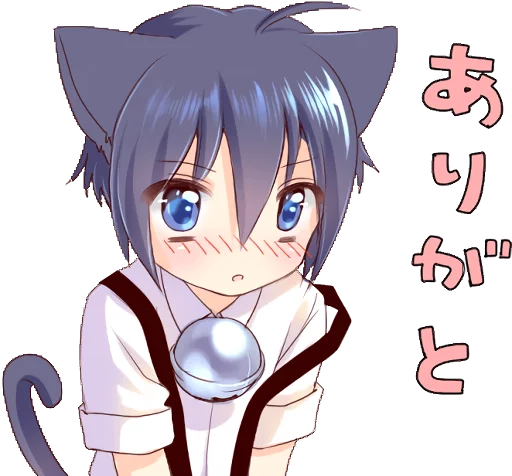 😊 Стикер «Boy of a black cat» для Telegram
