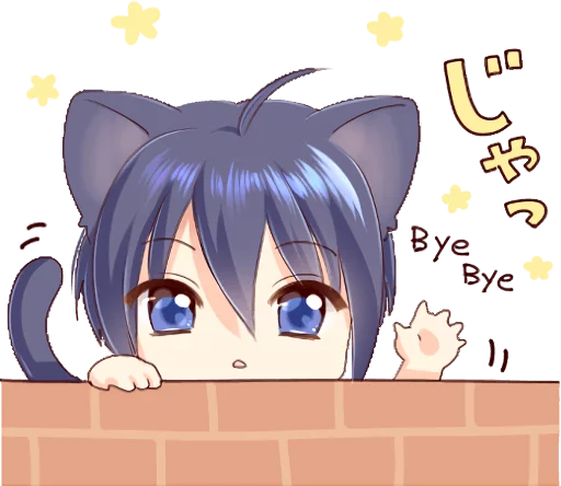 👋 Стикер «Boy of a black cat» для Telegram