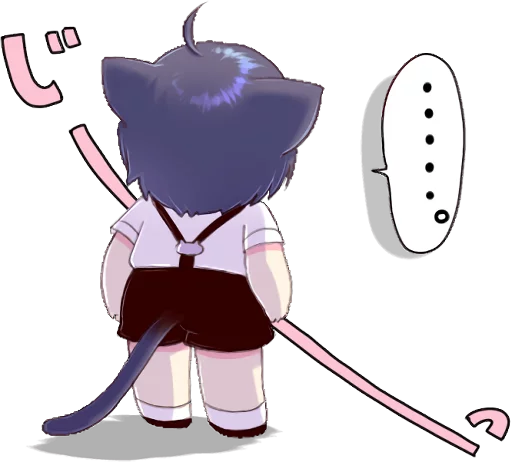 😶 Стикер «Boy of a black cat» для Telegram