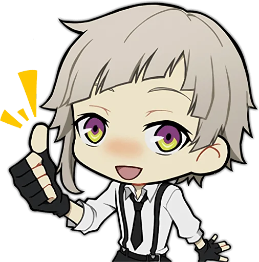 Стикерпак Bungo Stray Dogs Mayoi Inu Kaikitan для Telegram